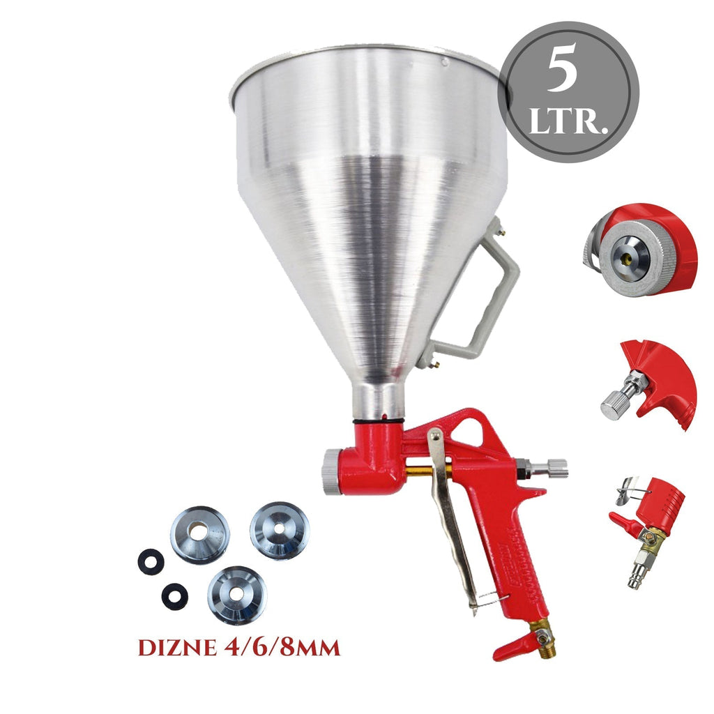 FESTŐPISZTOLY 3 FÚVÓKÁVAL ÉS 5 LITERES ALUMÍNIUM TARTÁLLYAL