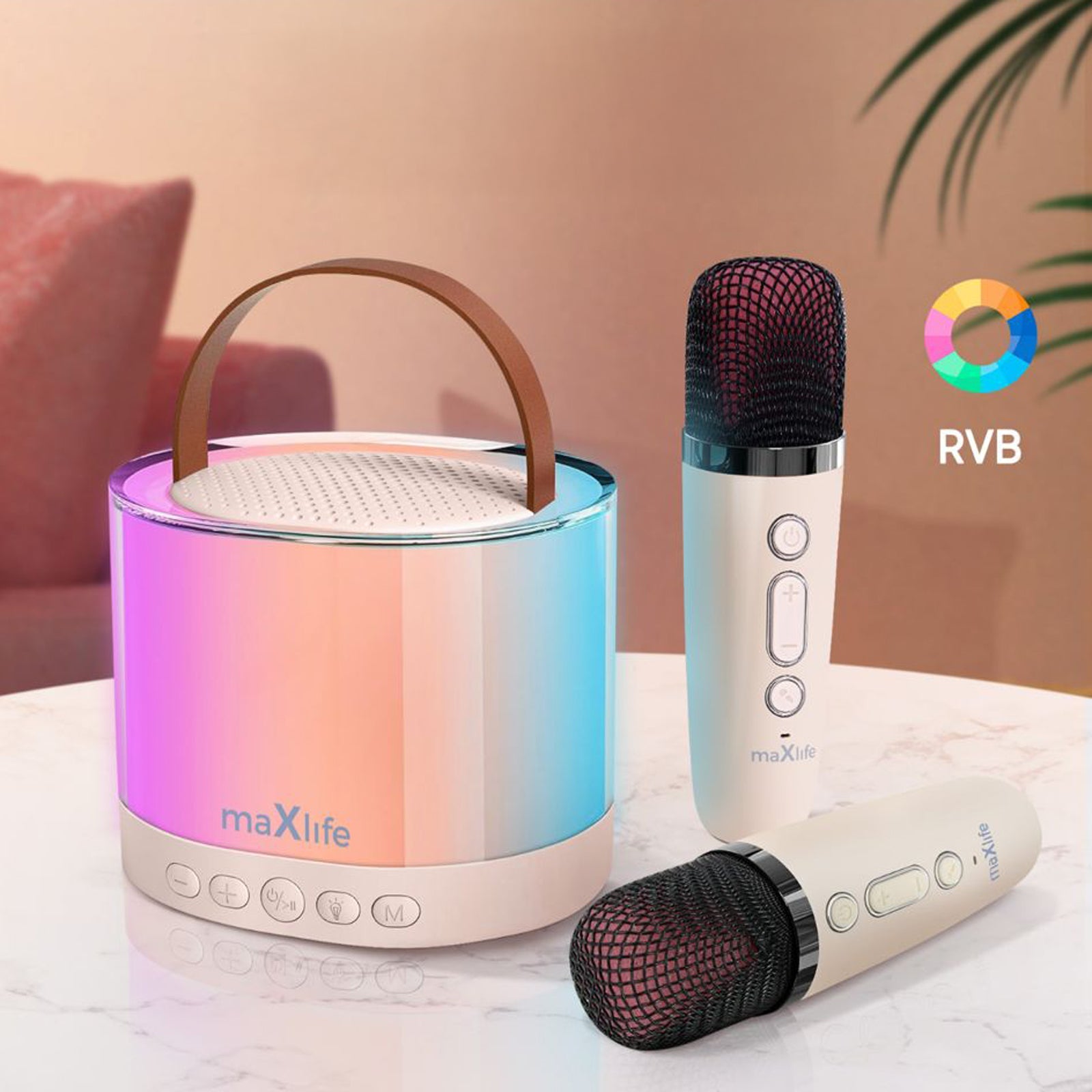 Maxlife Hangszóró + 2 Vezeték nélküli mikrofon
