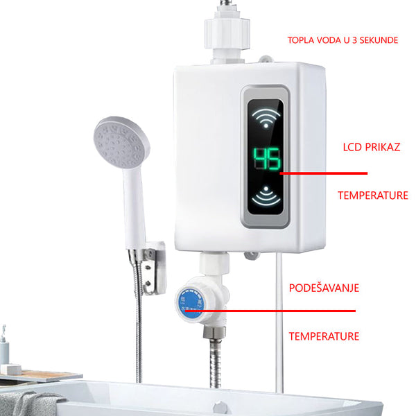 ELEKTROMOS VÍZMELEGÍTŐ ZUHANYZÓVAL 3500W