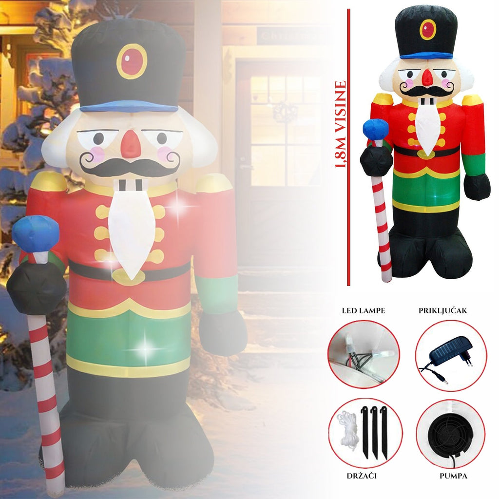 FELFÚJHATÓ DIÓTÖRŐ 1,8 M LED LÁMPÁVAL