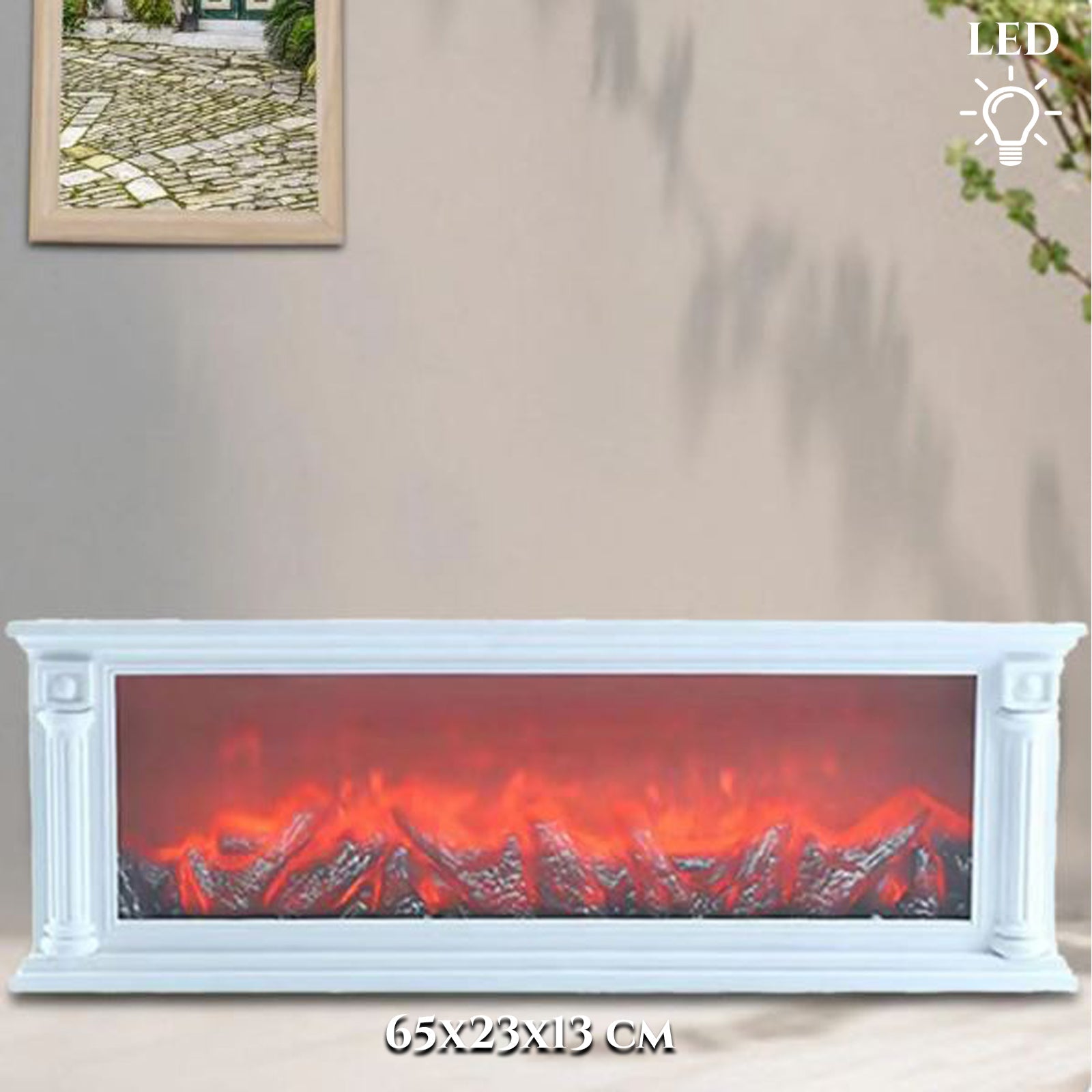 Szuper díszes kandalló LED-es világítással M710