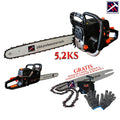 5,2 LE-s láncfűrész, kalapácsszerszámok, kiegészítő vezetősínnel, lánccal, indítómotorral és kesztyűvel, ingyenesen