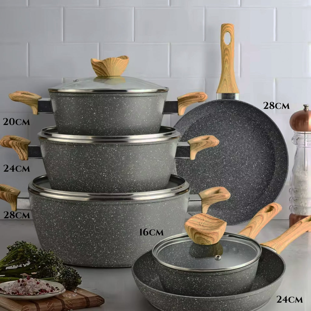 Prémium kőedény készlet - 7 részes szett