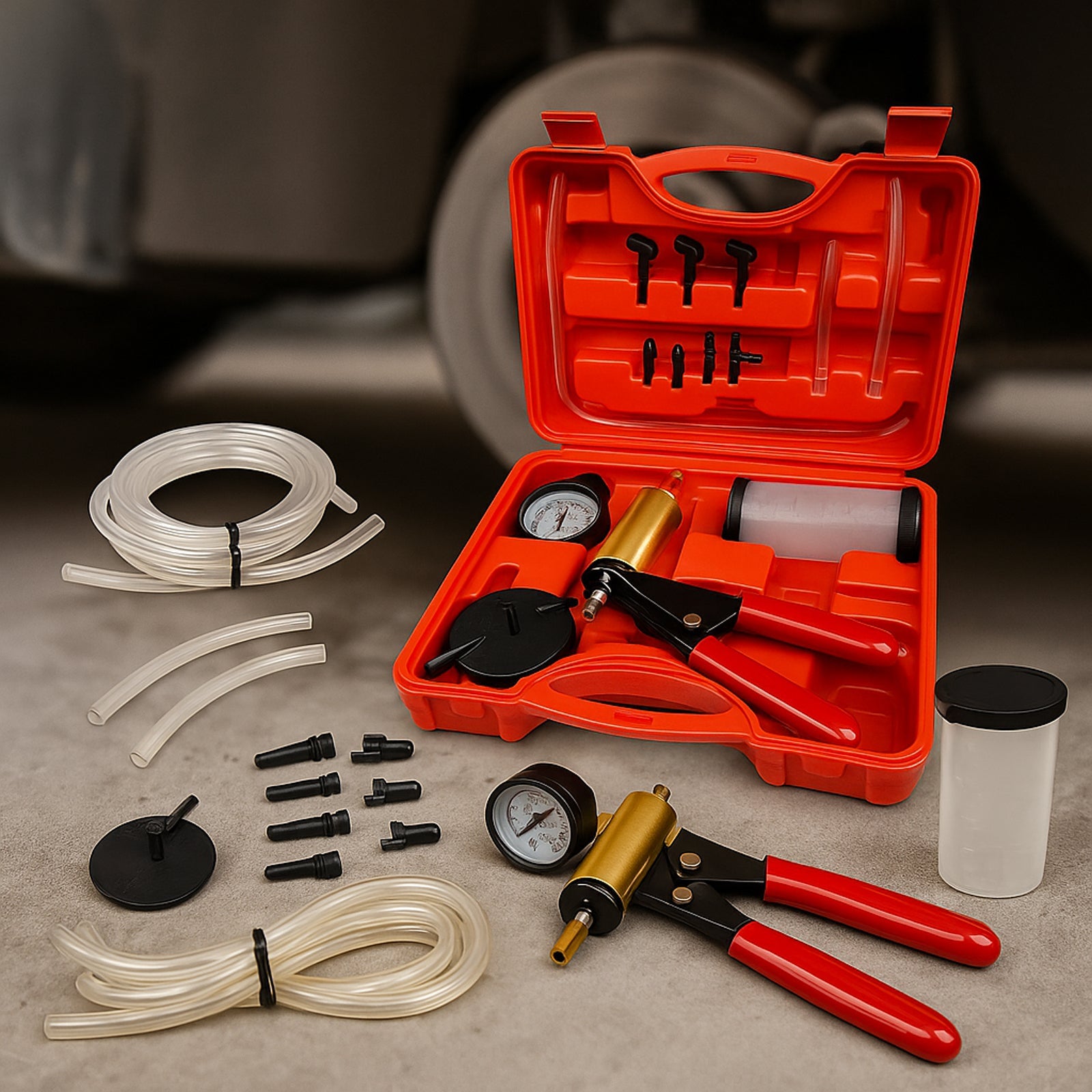 Fék légtelenítő készlet vákuumszivattyúval