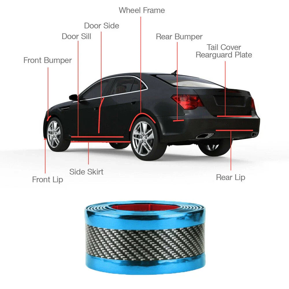 Carbon 5D védőszalag autóhoz (100 cm × 7 cm)