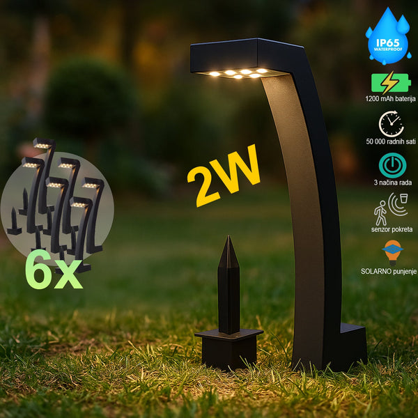 LED napelemes kerti lámpák 6 db N251
