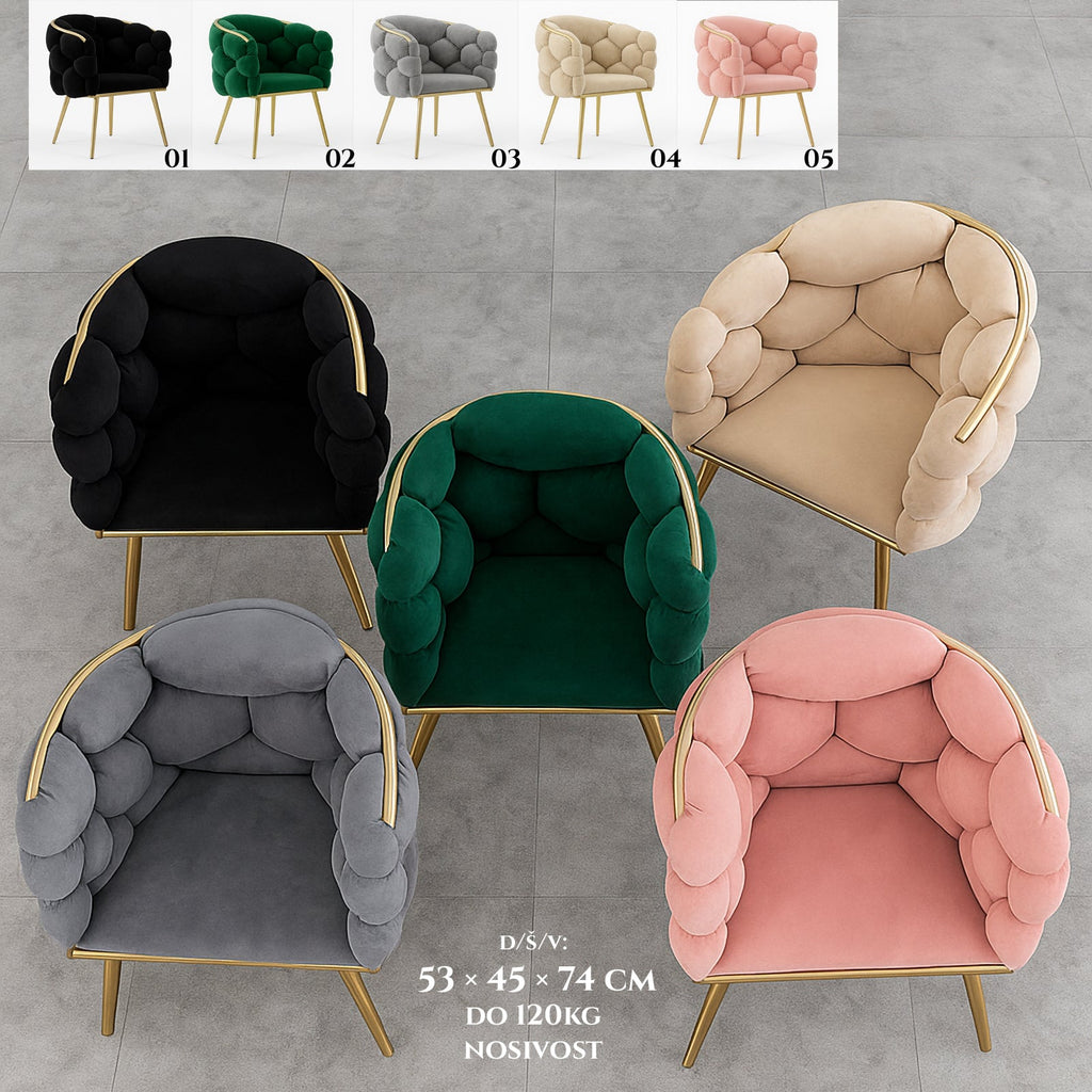 Bársony Bubble szék