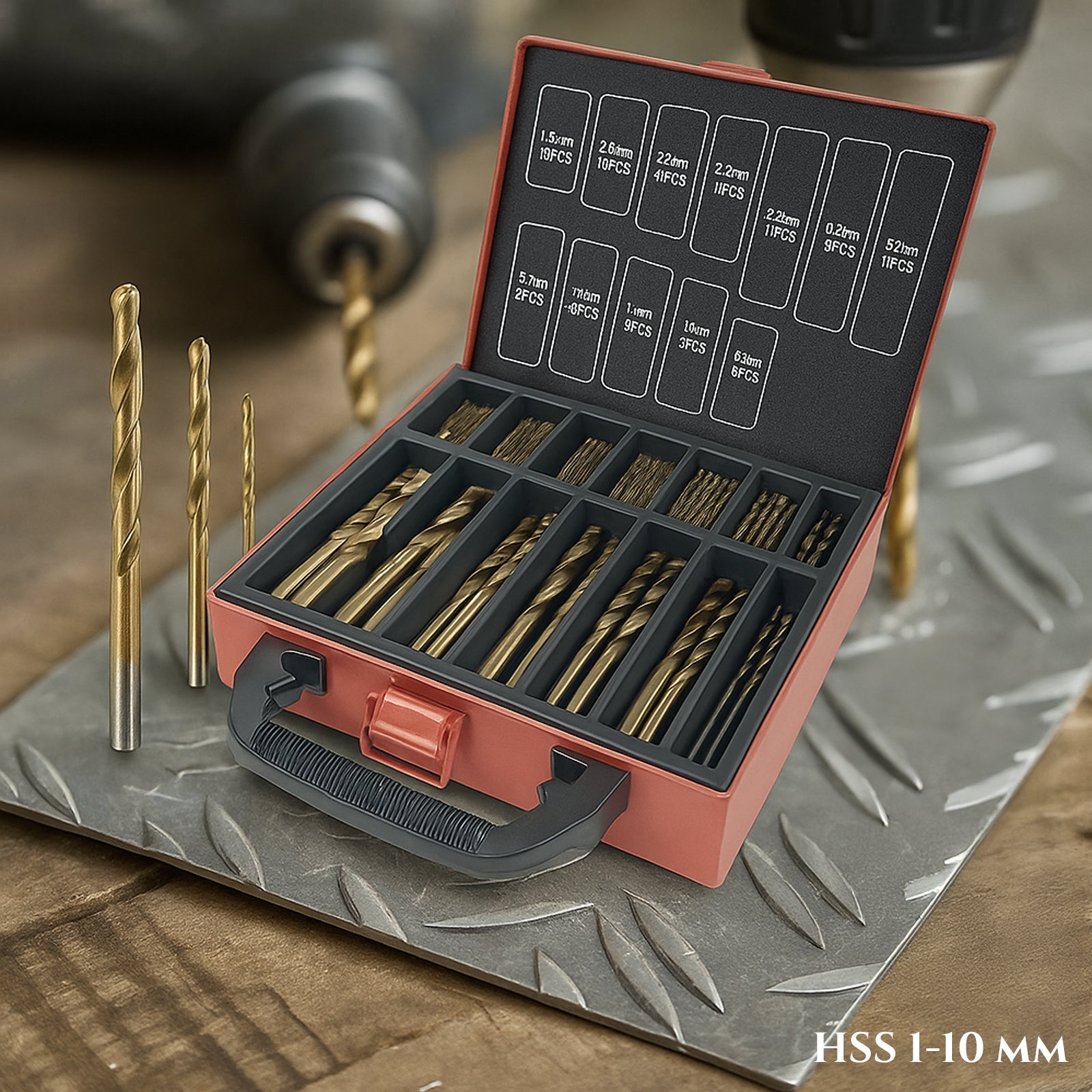 HSS-titán fúrófejek 1-10 mm vegyes