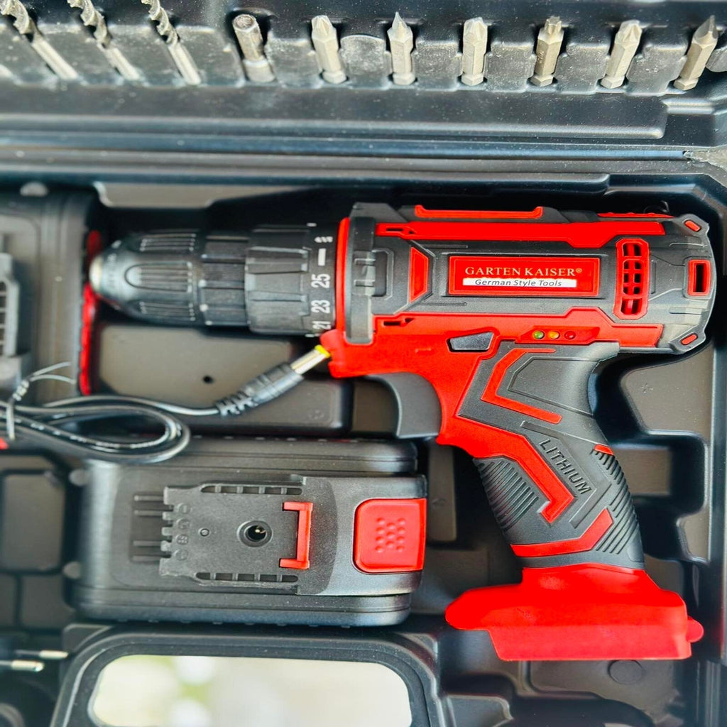 Akkus fúró-csavarozó 18V (28 darabos készlet) X2 akkumulátor