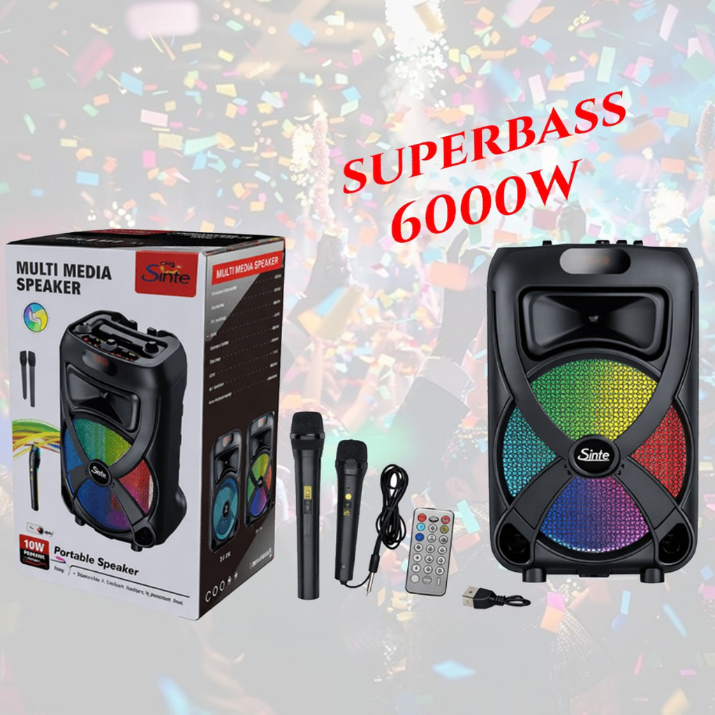 SuperBass 6000W Party hangszóró